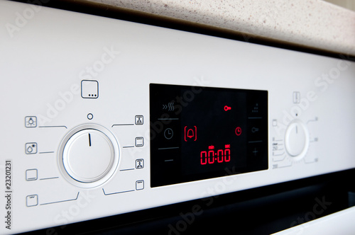 Modern kitchen stove control panel