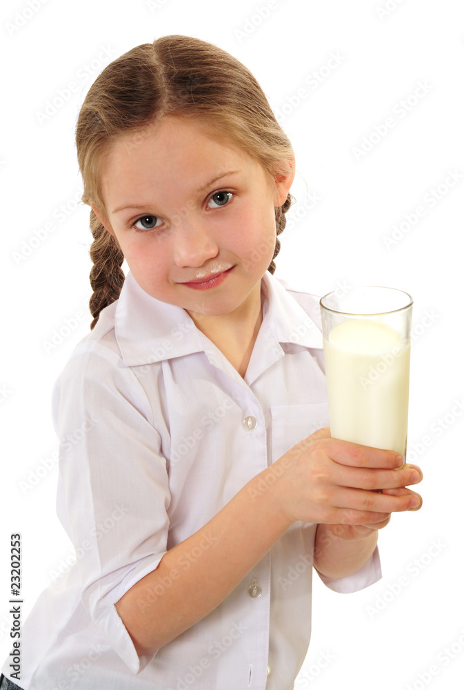 Little girl drinking milk Little girl drinking milk