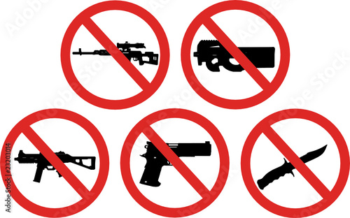 prohibited weapons signs