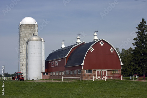 red barn and farm