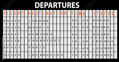 departure of flights