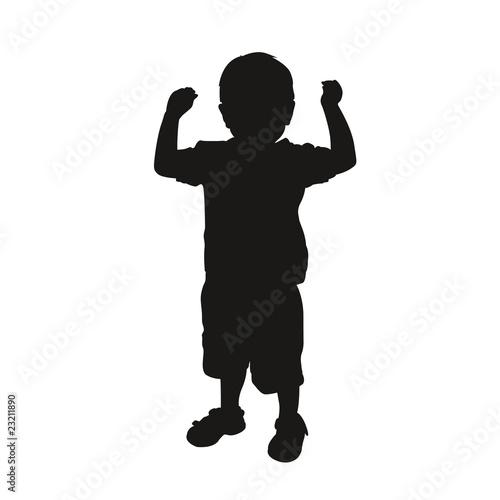 Silhouette enfant capricieux