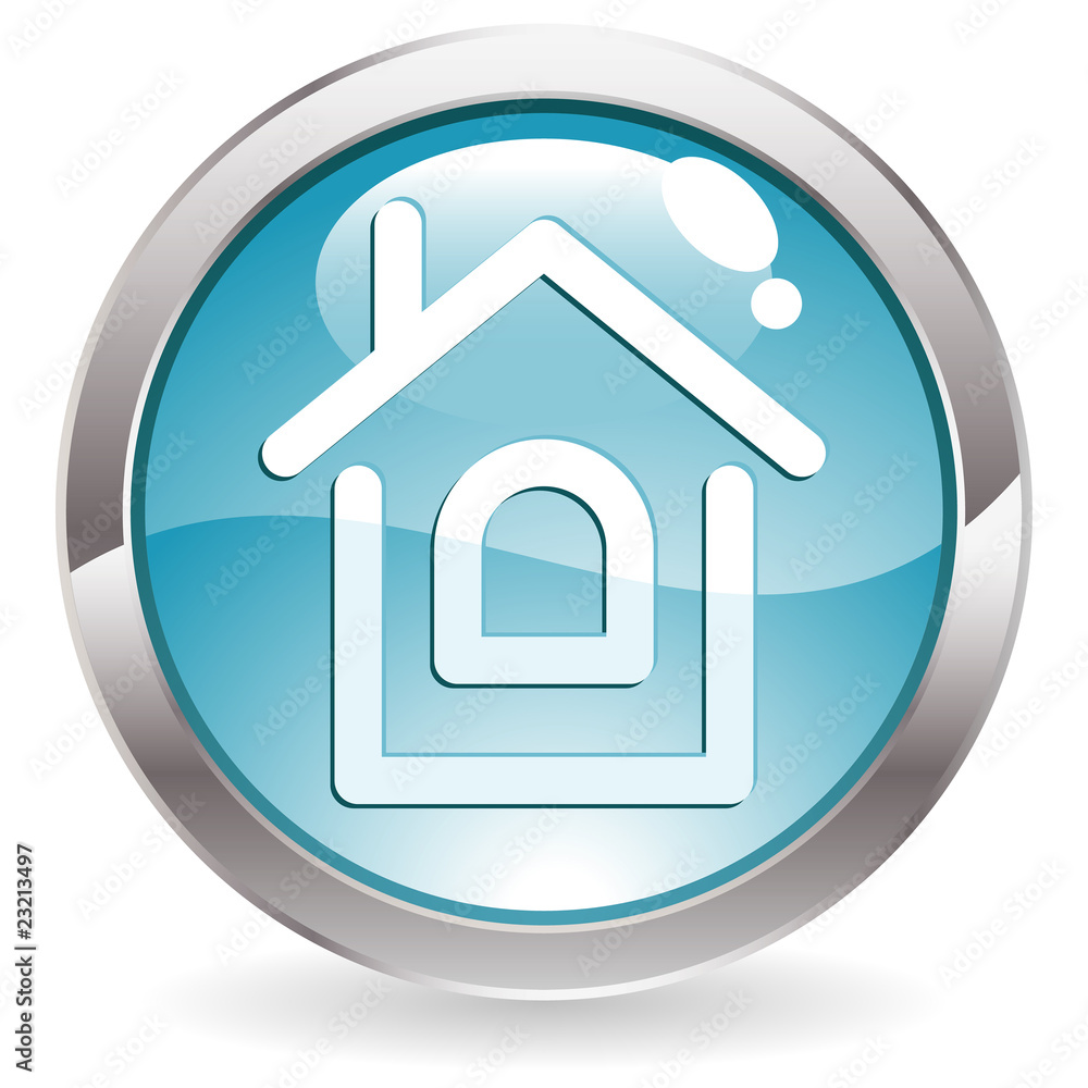 Gloss Button with Home Gloss Button with Home