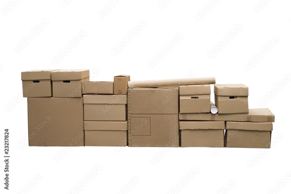 Brown different cardboard boxes Brown different cardboard boxes