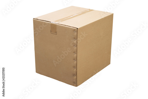 closed cardboard box