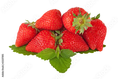beautiful strawberry with hand made clipping path