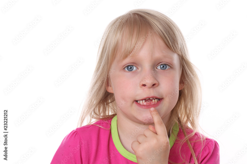 Mädchen macht lustiges Gesicht Mädchen macht lustiges Gesicht