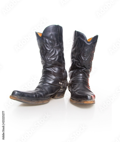 Black male high leather boots © Hunta