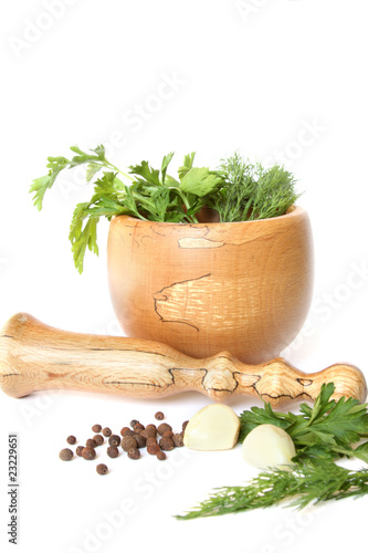 Olive tree mortar and pestle