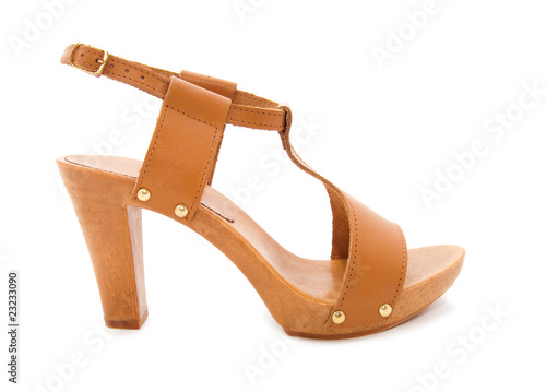 Elegant shoes of orange colour