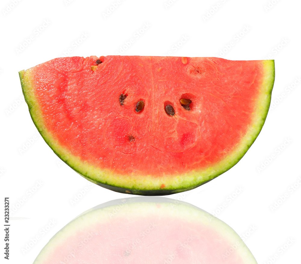 Slice of watermelon isolated on a white background Slice of watermelon isolated on a white background