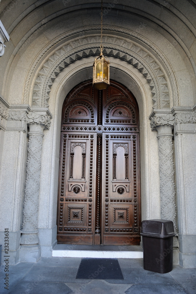 Wood Doors to a Church