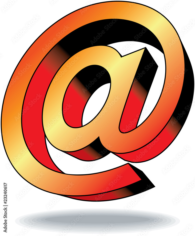 Fototapeta premium Vector email sign illustration