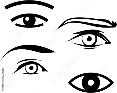 Vector human male and female eyes illustration