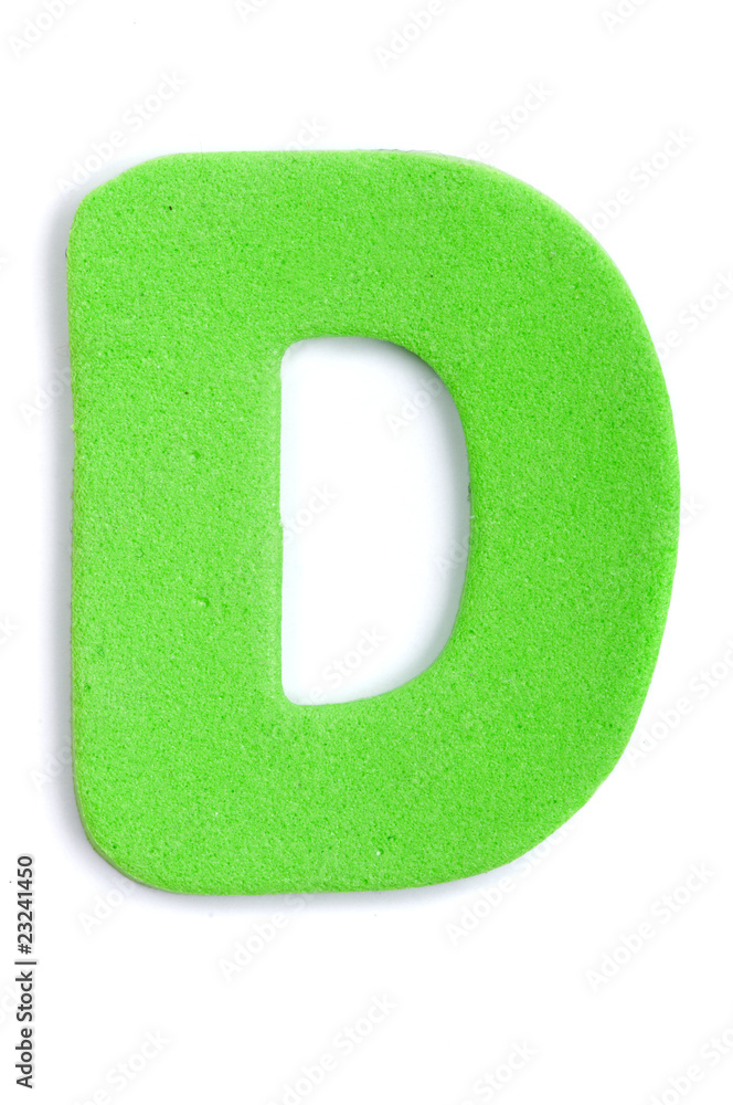 Foam letter D Foam letter D