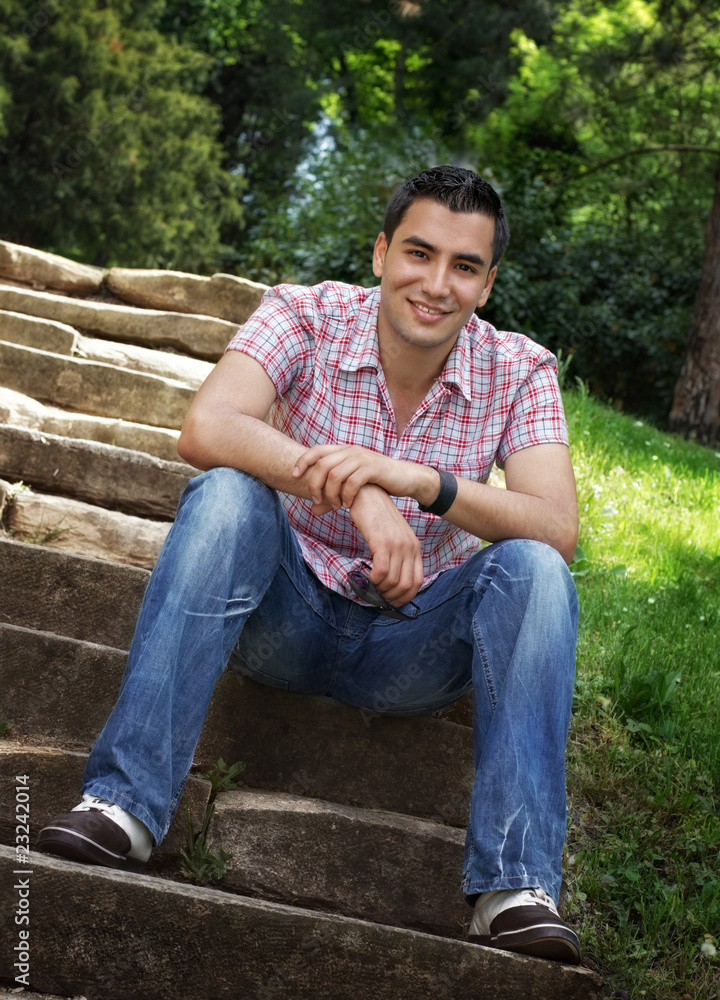 Fototapeta premium Happy young men