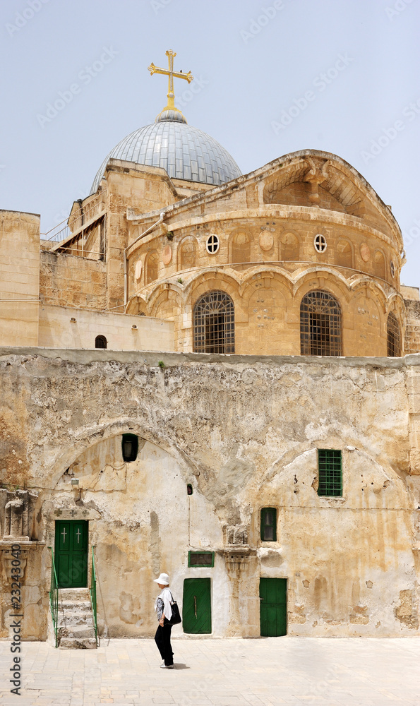 On the roof of the Church of the Holy Sepulchre
