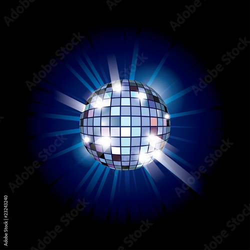 Blue disco ball