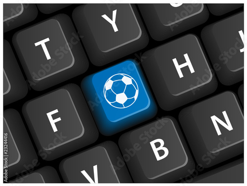 FOOTBALL key on keyboard (soccer match results sports)