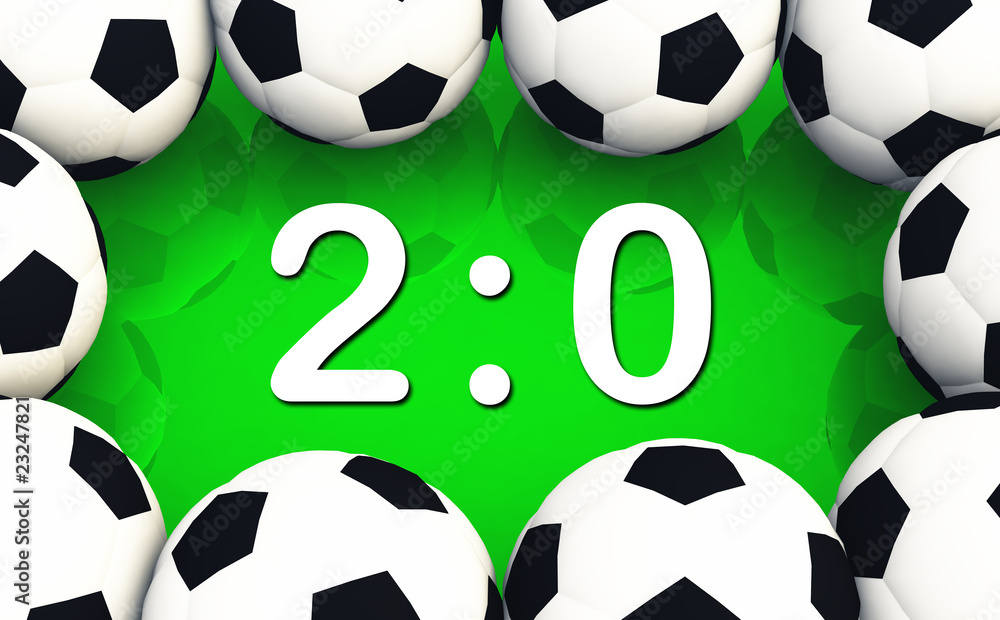 Fussball Spielergebnis 2 zu 0