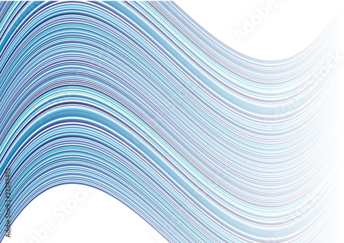 Blue abstract background with wave made from strips