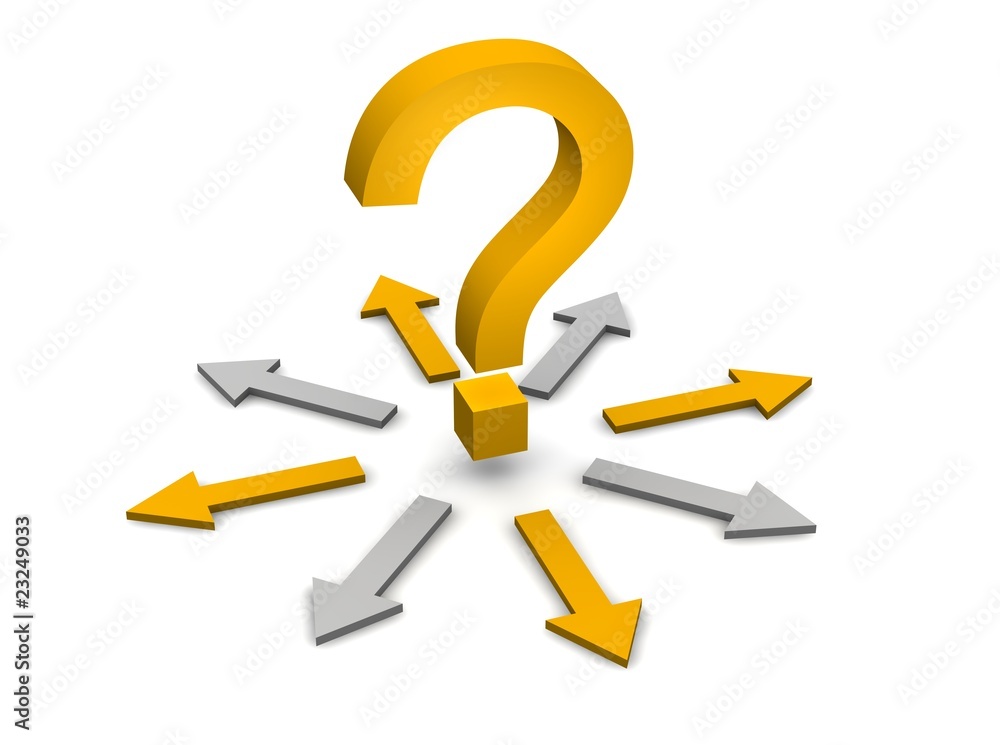 Unknown direction. 3d rendered illustration. Unknown direction. 3d rendered illustration.