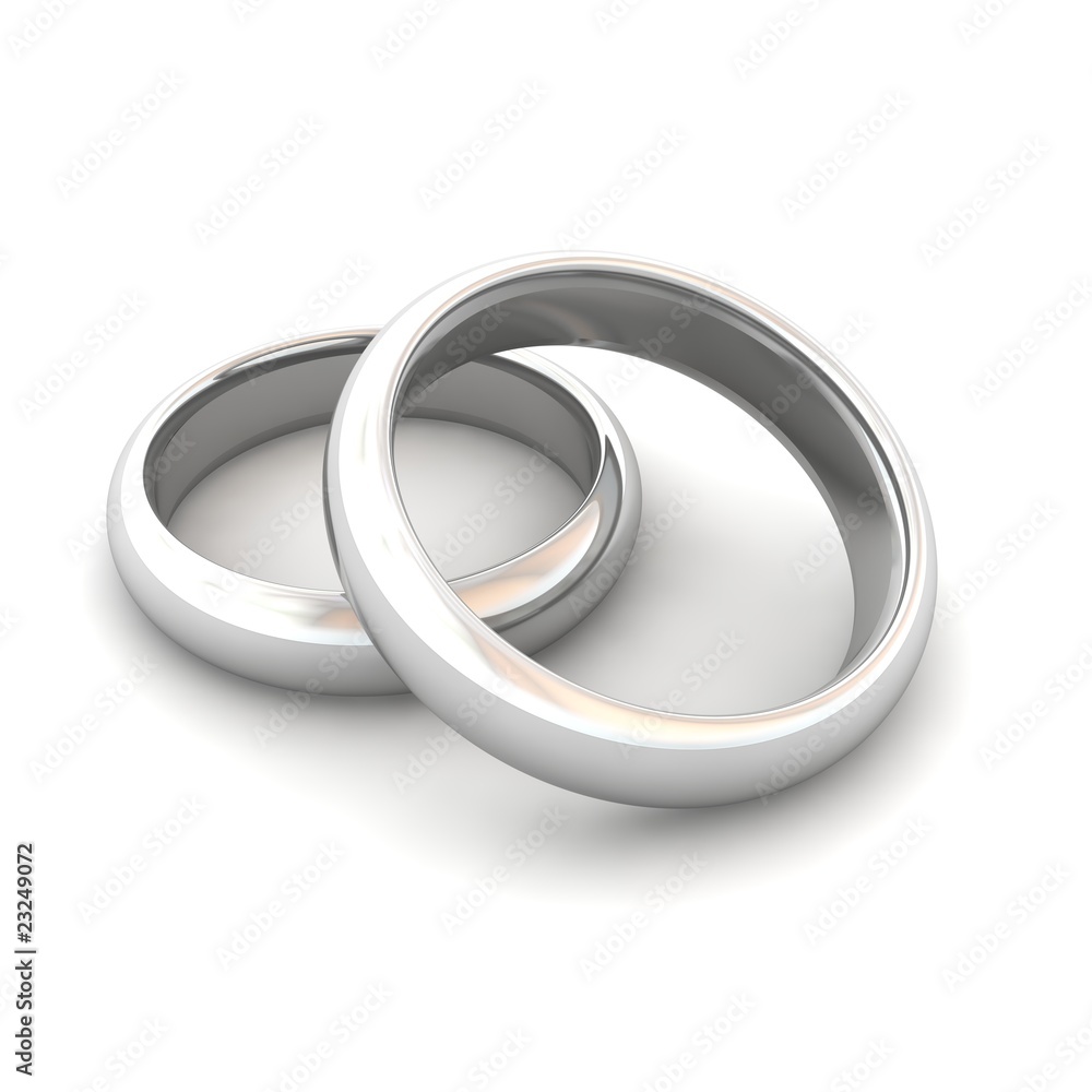 Wedding rings. 3d rendered illustration. Wedding rings. 3d rendered illustration.