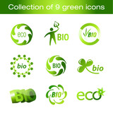 collection of green icons