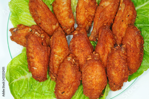 Serving of Fried Chicken Wings