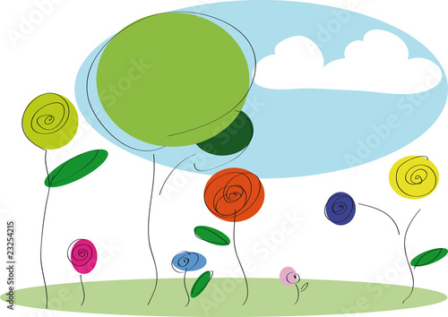 Fototapeta Naklejka Na Ścianę i Meble -  Flowers in the garden