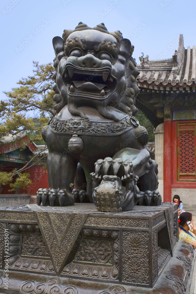 chine,beijing : palais d'été, dragon assis chine,beijing : palais d'été, dragon assis