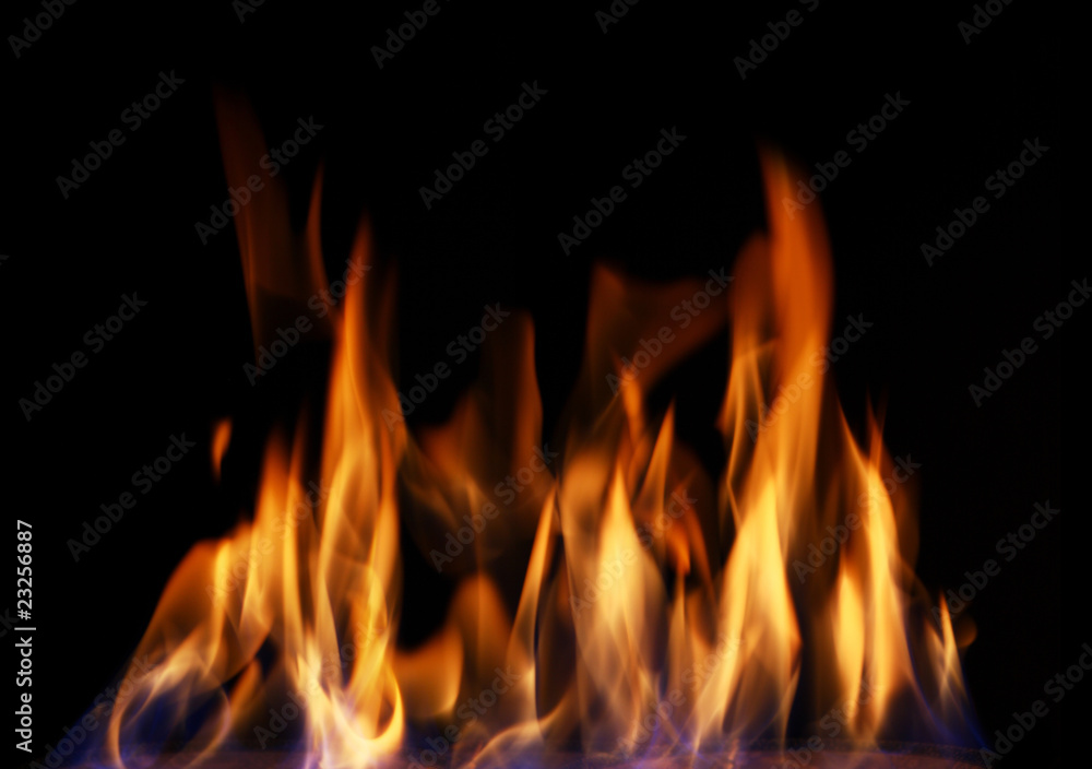Burning fire, may be used as background
