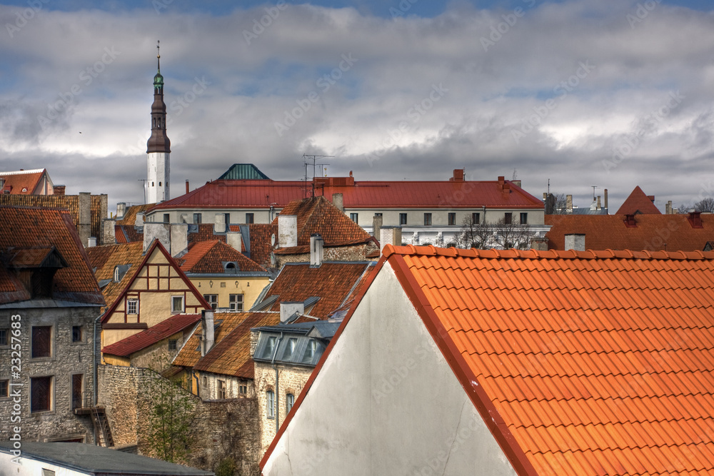 View on Old city of Tallinn. Estonia