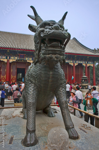 chine, beijing : palais d'été dragon assis