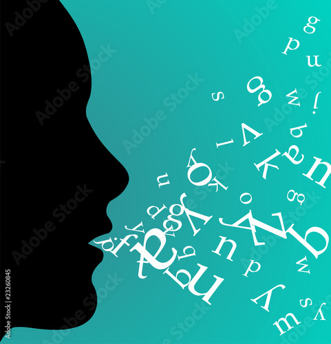 Black female profile speaking