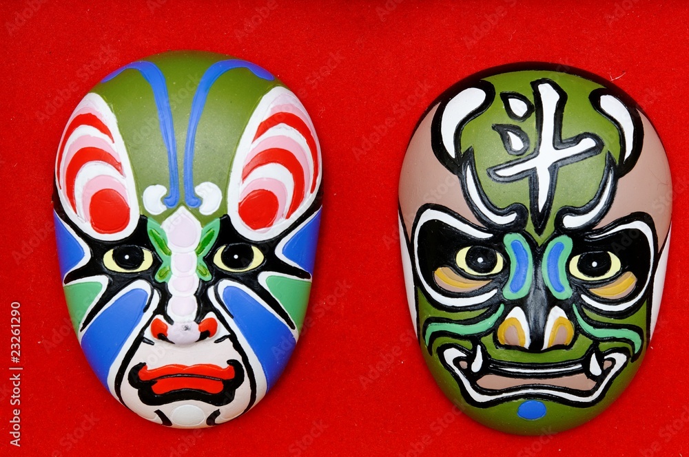 Naklejka premium Chinese Opera Masks