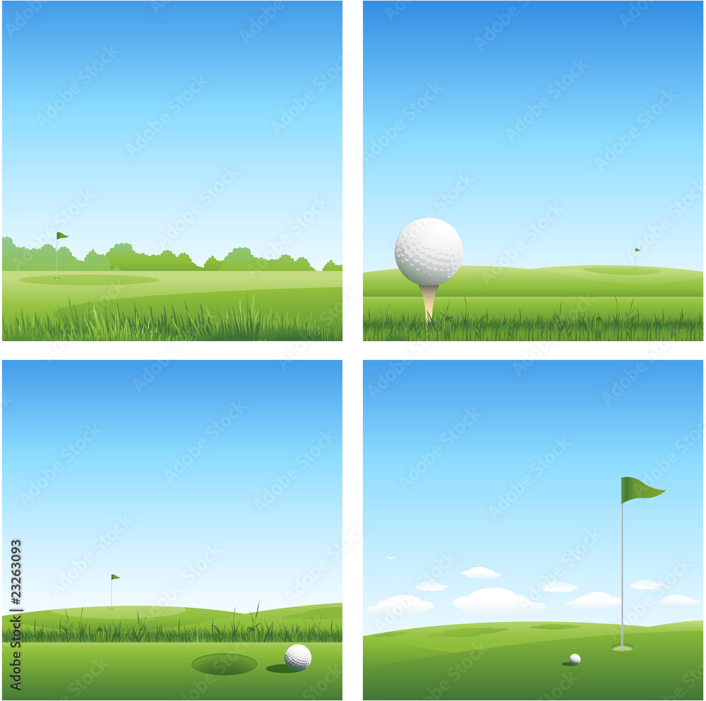 Vector golf banners Stock Vector | Adobe Stock