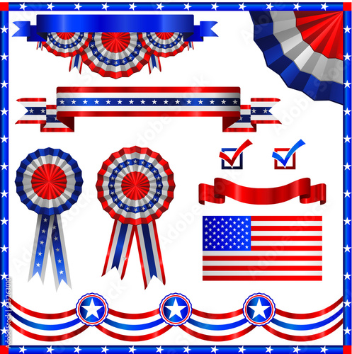 American patriotic flags