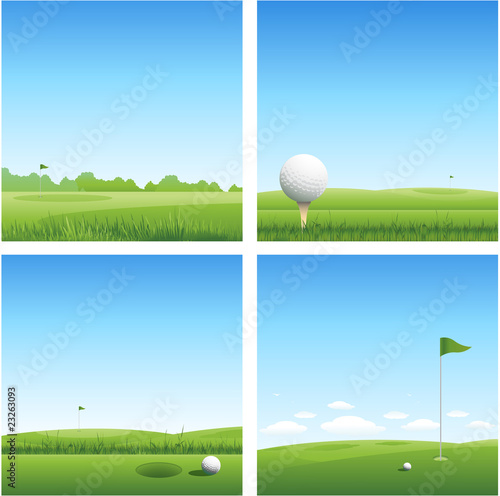 Vector golf banners