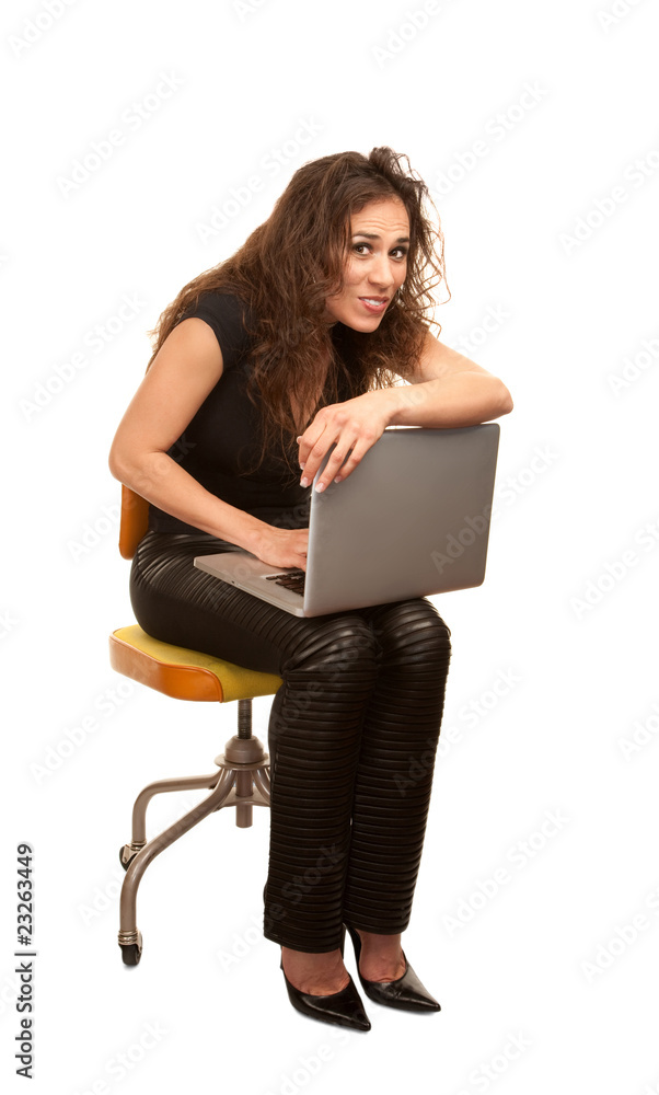 Pretty Woman with computer Pretty Woman with computer