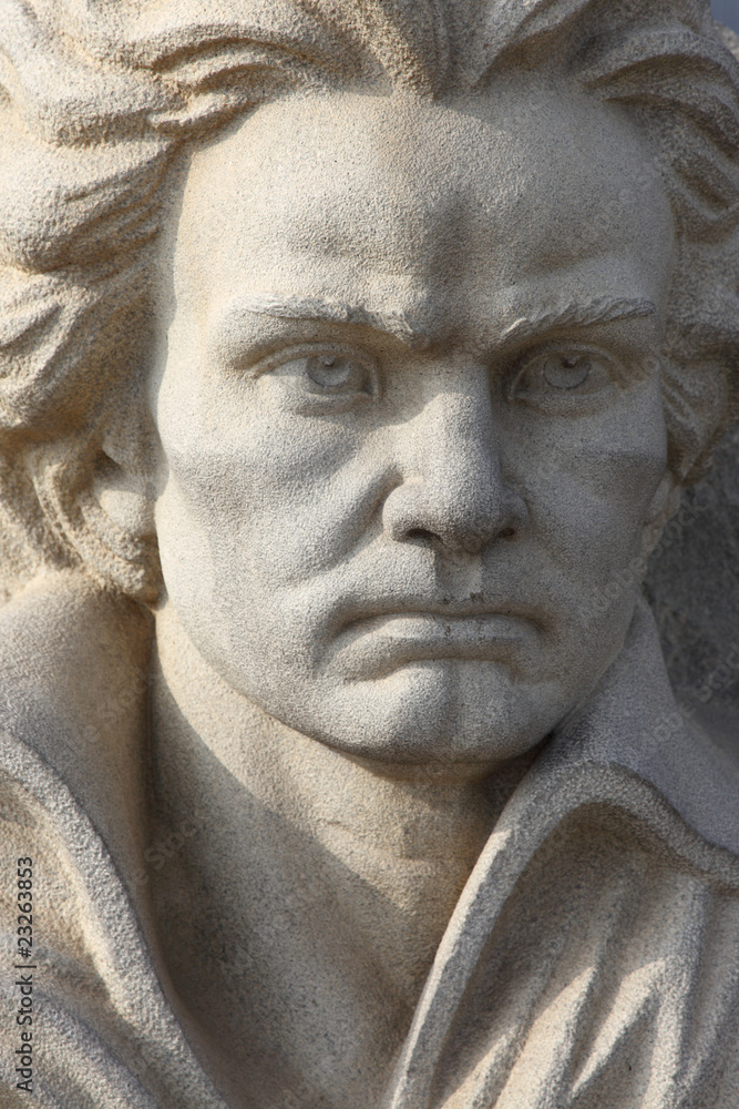 Fototapeta premium Statue of Beethoven, Martonvasarhely