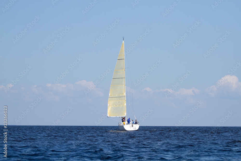 Fototapeta premium activity, adventure, blue, boat, boating, calm, calmness, clouds