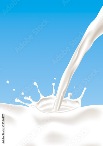 A splash of milk. Vector illustration.
