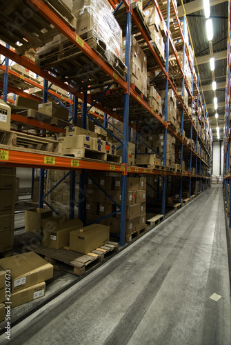Warehouse perspective view of cargo