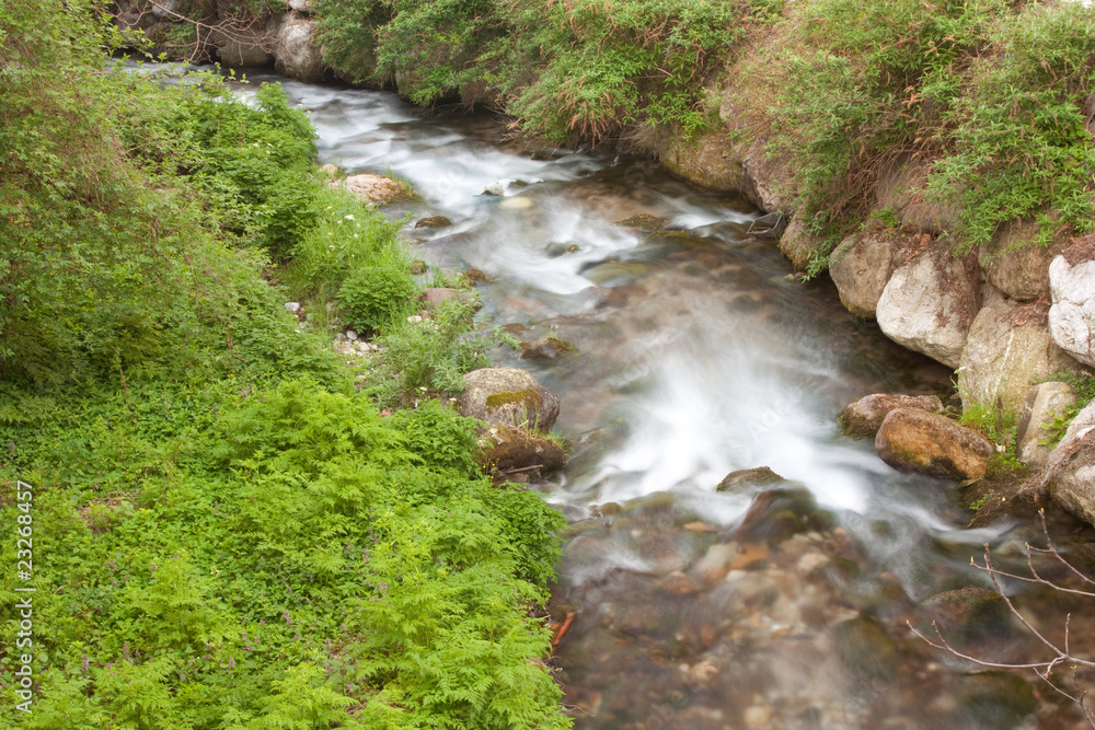 Waterfall with stones Waterfall with stones