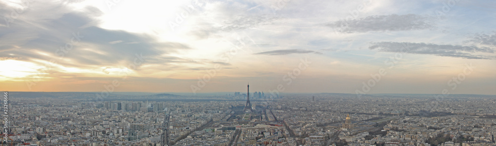 Paris panorama with eiffel tower