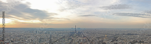 Paris panorama with eiffel tower