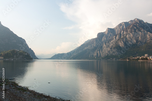 Mountains near lake