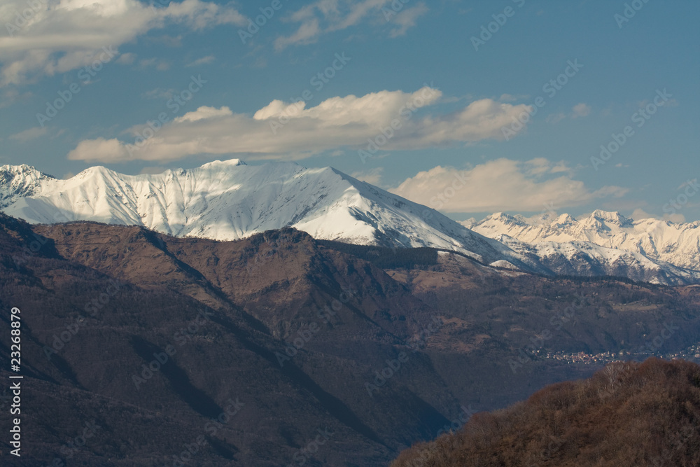 Mountains on sky