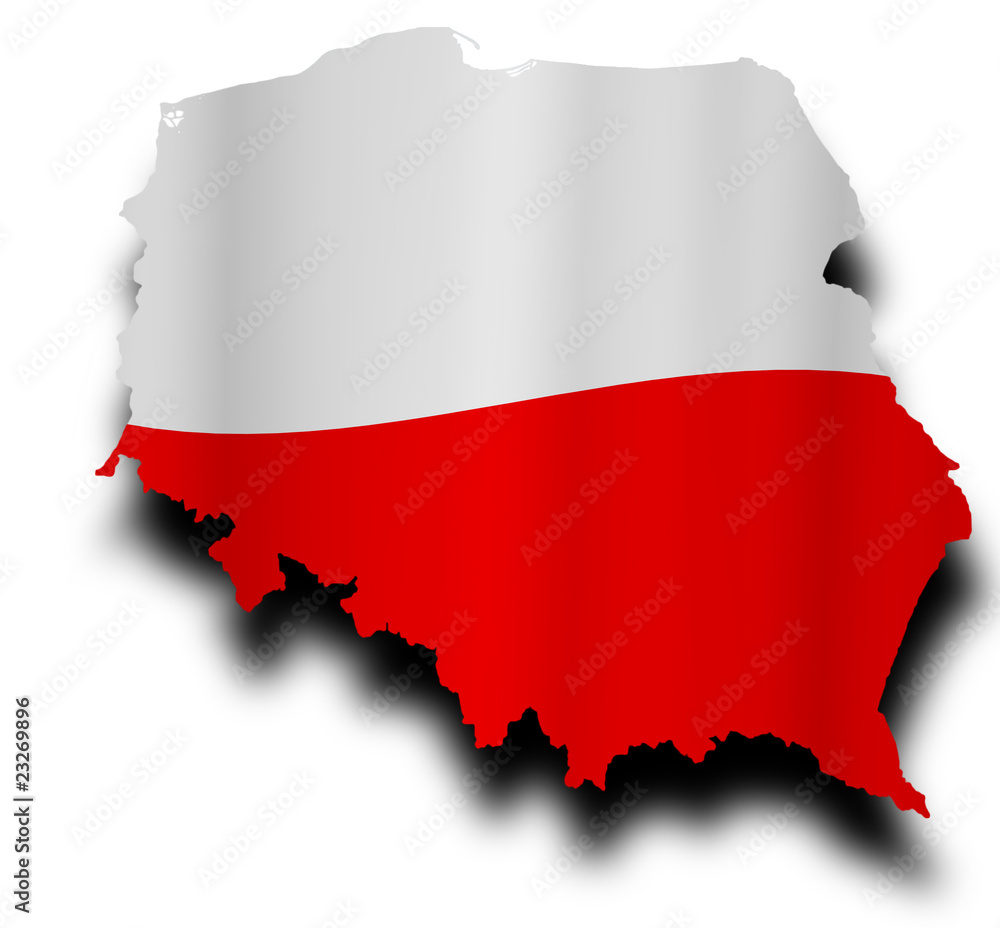Naklejka premium polska flaga